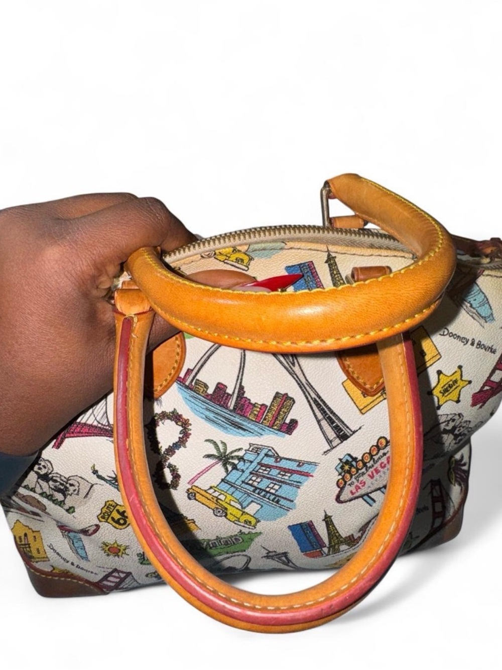 Dooney & Bourke Road Trip USA / Americana Landmark Satchel - Picture 6 of 8